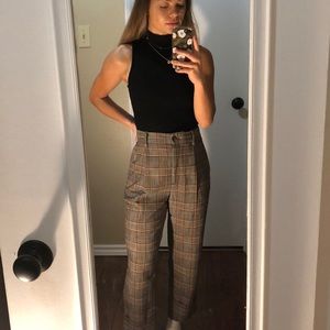 Wilfred Check/Plaid Wide Leg Trousers